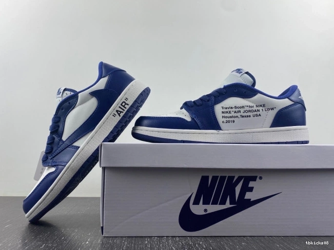 Reps TBkick X JORDAN OFF-WHITE CUSTOM X 1 SCOTT AIR TRAVIS DM7890-101 0724